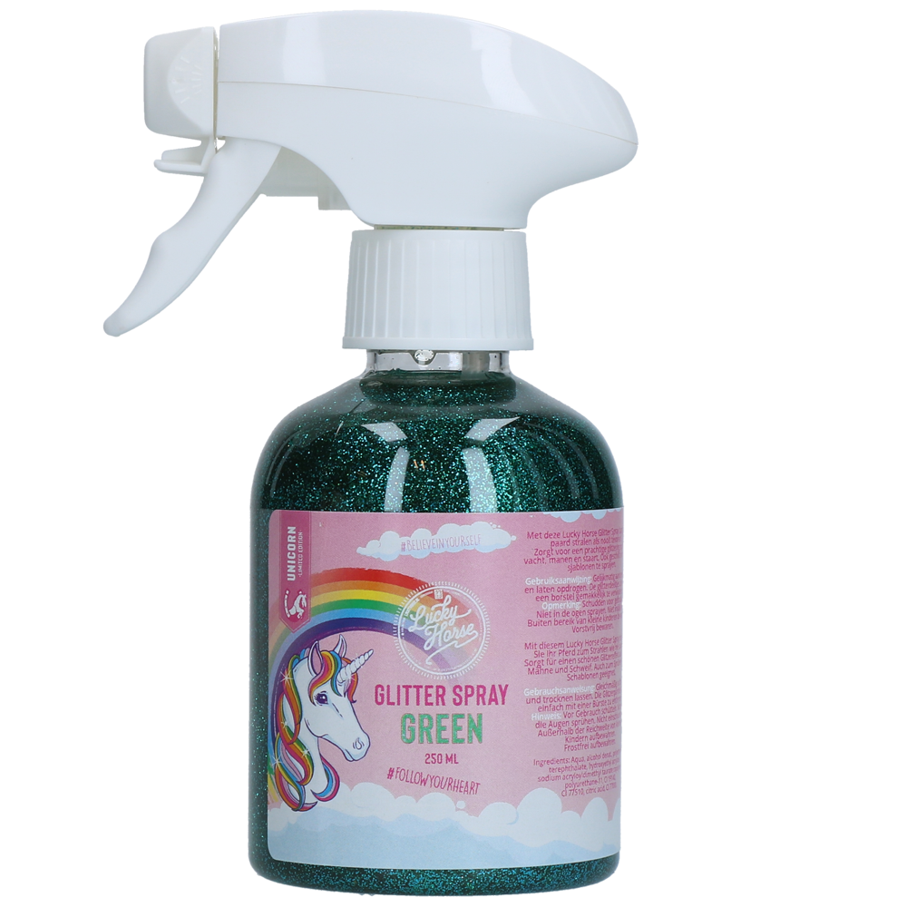 Lucky Horse Unicorn Glitter Spray Vert | Professionnel