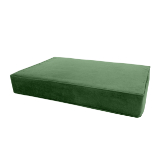 Coussin Orthopédique Madison Velours Vert S pour Chien