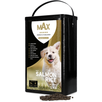 Max Chiot Croquettes Saumon & Riz 12 kg - Aliment Complet