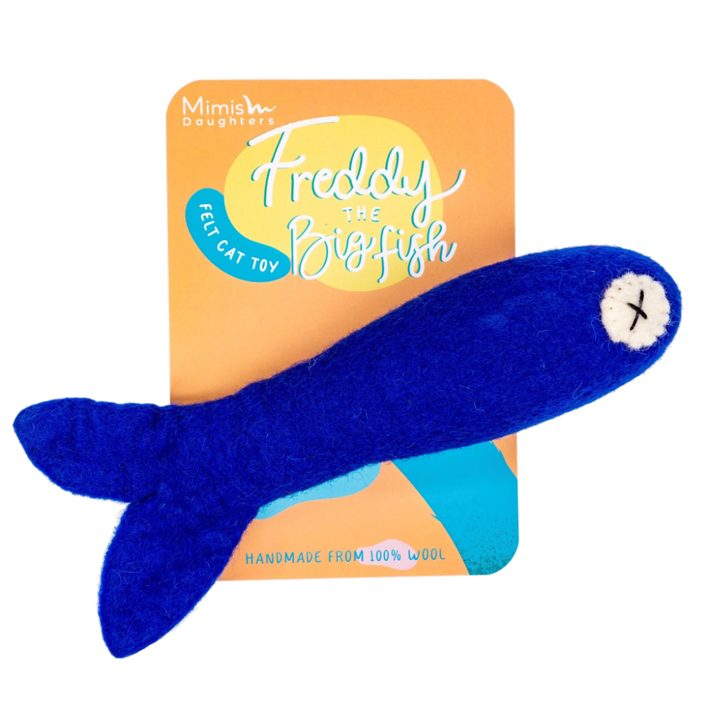 Découvrez Freddy le Grand Poisson de Mimis Daughters : le jouet parfait pour votre chat!