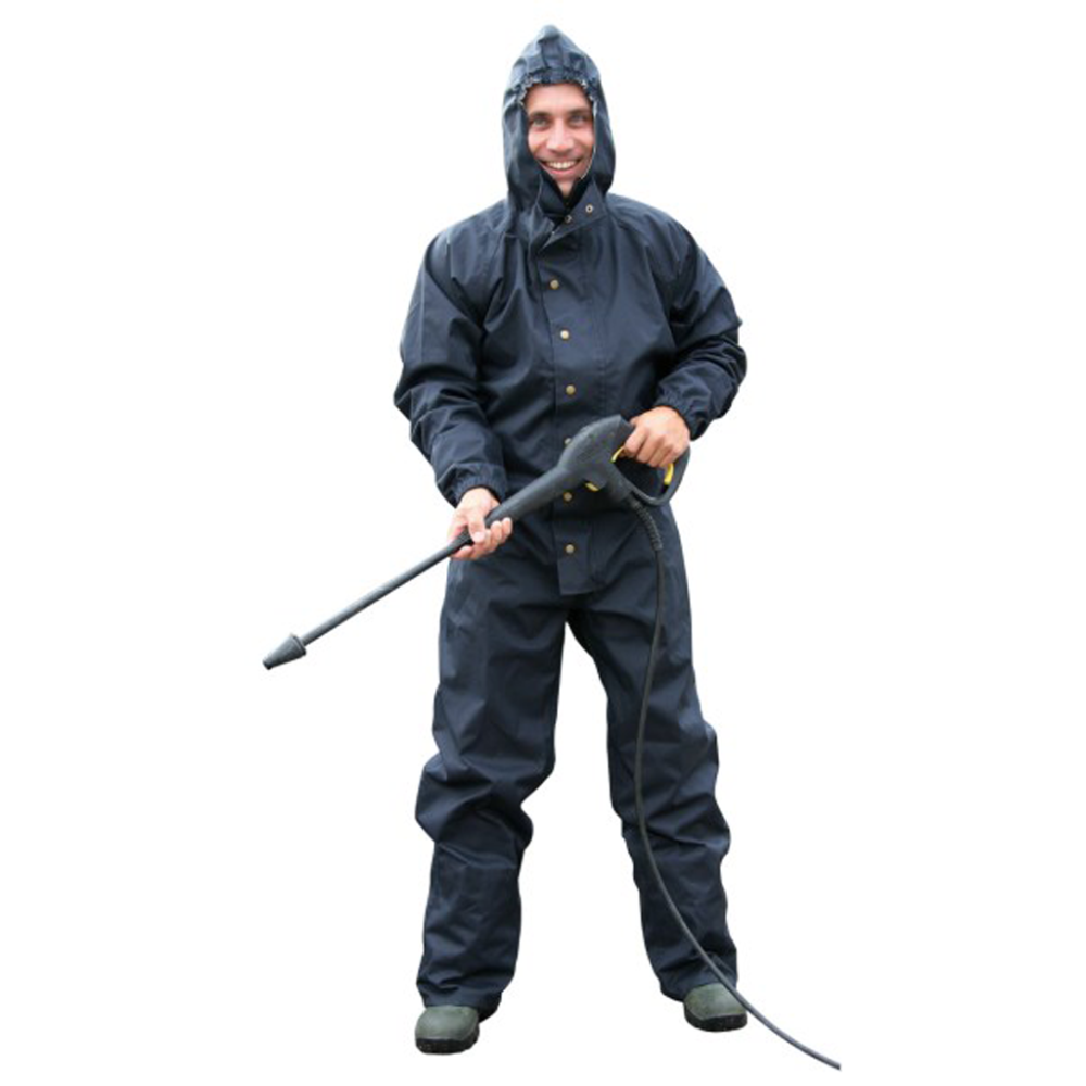 Combinaison de lavage et de nettoyage avec capuche M Bleu foncé - Marque Kerbl