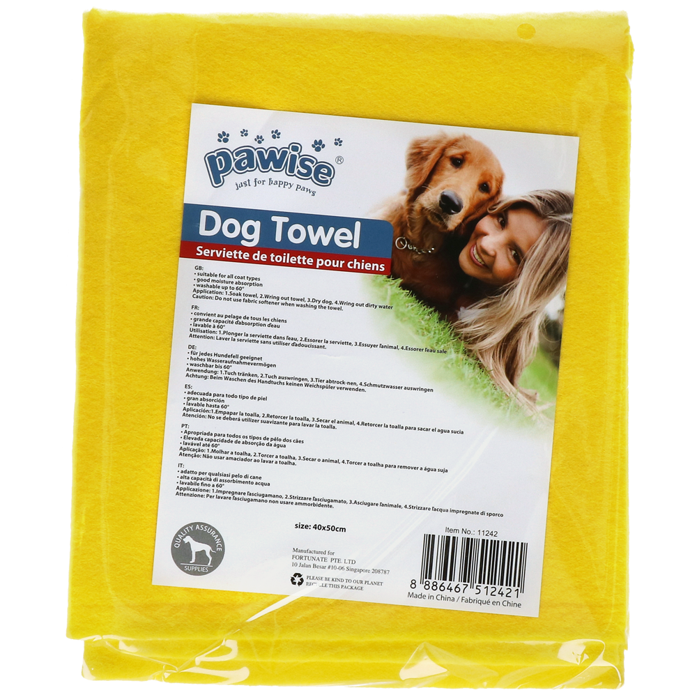 Serviette pour Chien Pawise - Séchage Efficace et Doux