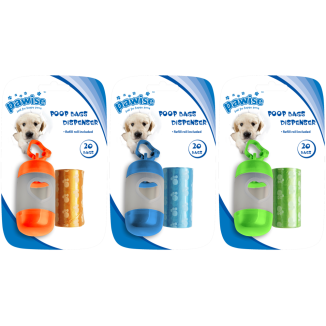 Distributeur de Sachets à Déjections Canines Pawise: Pratique et Compact