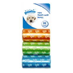 Lot de 3 ou 8 recharges sacs à déjections canines Pawise - Pratiques et efficaces