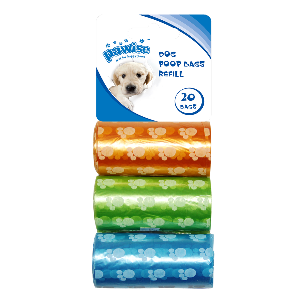 Lot de 3 ou 8 recharges sacs à déjections canines Pawise - Pratiques et efficaces
