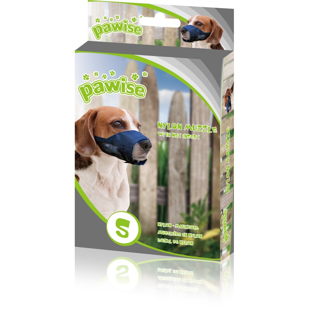 Pawise Muselière Ajustable Nylon - Muselière Confortable Réglable