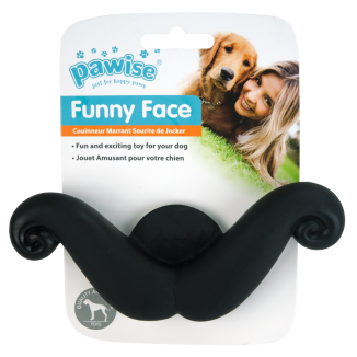 Jouet Amusant pour Chien Pawise Moustache Rigolote - 15.5x15.5x6 cm