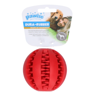 Pawise Balle Rouge Caoutchouc Durable pour Chien