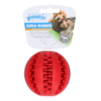 Pawise Balle Rouge Caoutchouc Durable pour Chien