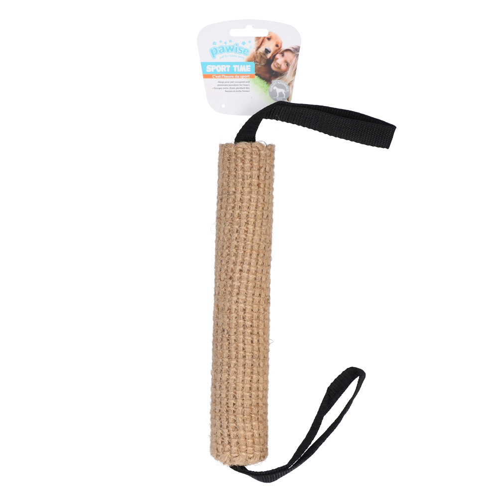 Rouleau à Mordre en Jute 25 cm Pawise - Jouet Durable pour Chien