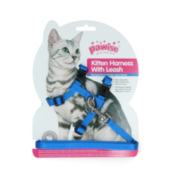 Harnais et Laisse Chatons Pawise Rouge/Bleu Taille S