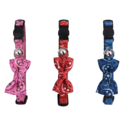 Collier pour Chat Pawise avec Nœud Papillon Rose - Tendance et Confortables