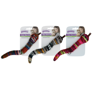 Pawise Wool-Wool Life Serpent - Jouet Tricoté Laine Herbe Chat