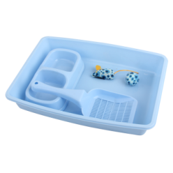 Kit de Démarrage pour Chatons Pawise - Bleu, Idéal pour les Petits Félins
