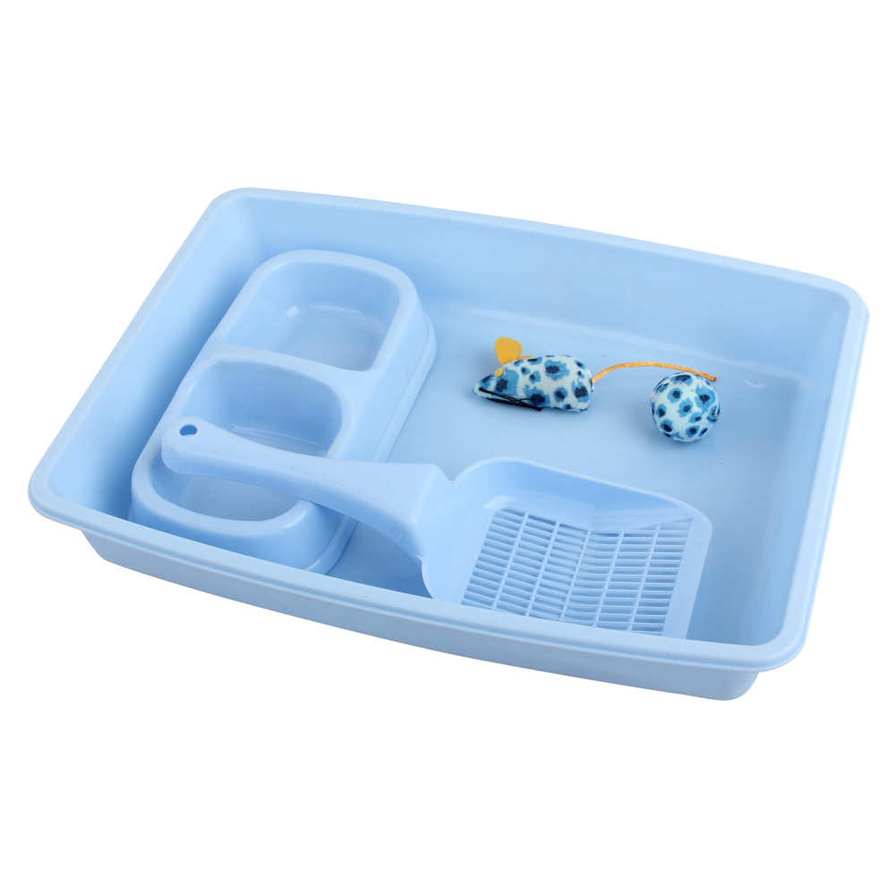 Kit de Démarrage pour Chatons Pawise - Bleu, Idéal pour les Petits Félins