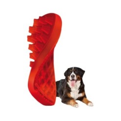 Brosse pour chien poils longs rouge Pet+Me - Grooming Suisse