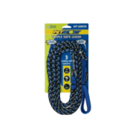 Laisse Triple Sécurité Petsport Bleue 1.8m pour Chiens