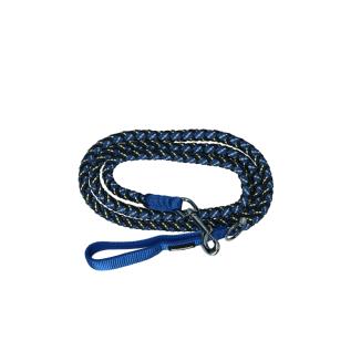 Laisse Triple Sécurité Petsport Bleue 1.8m pour Chiens