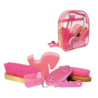 Kit de toilettage rose avec sac à dos comprenant 7 | Professionnel