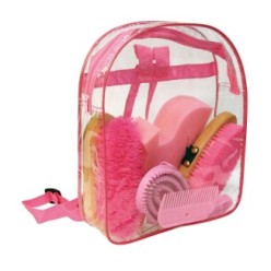 Kit de toilettage rose avec sac à dos comprenant 7 | Professionnel