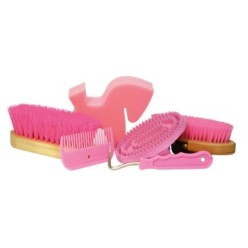 Kit de toilettage rose avec sac à dos comprenant 7 | Professionnel