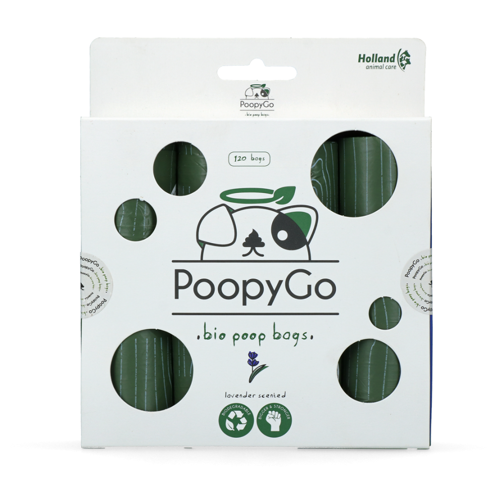 Sacs à déjections PoopyGo 120 unités Eco friendly - Parfum Lavande