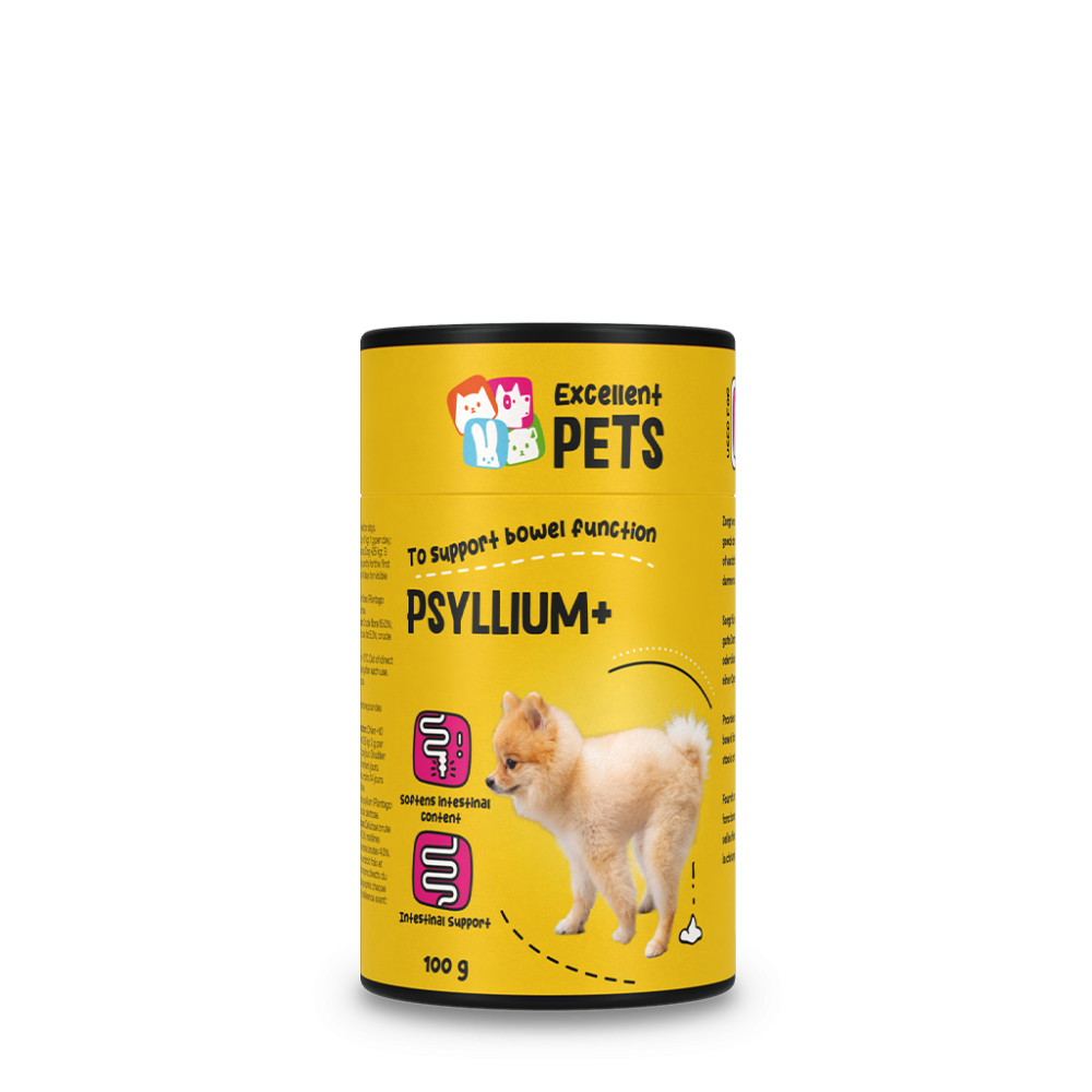 Fibres naturelles pour une digestion optimale - Excellent Pets Chien Psyllium+ 100 g