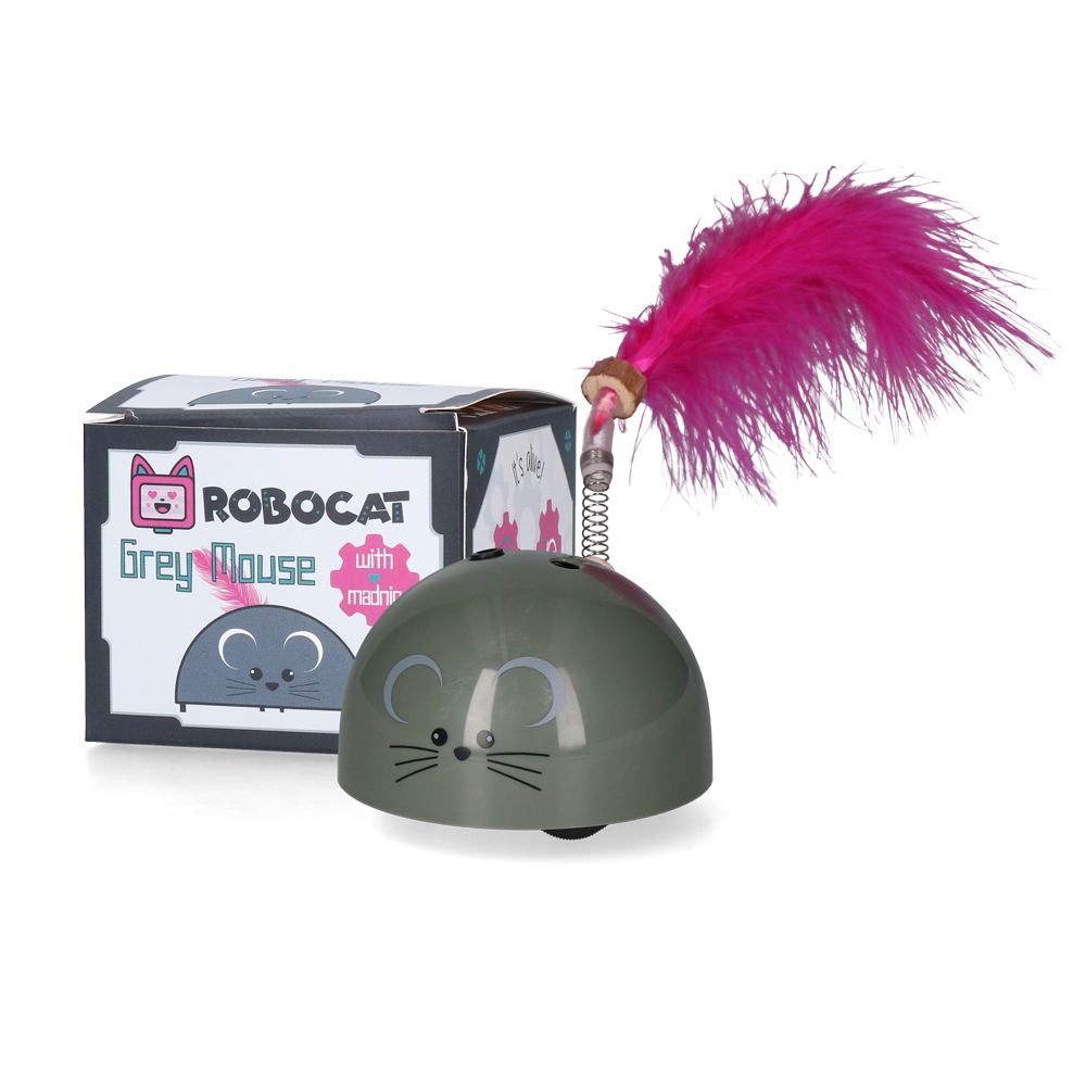 Robocat Souris Grise Élégante pour les Amoureux des Chats