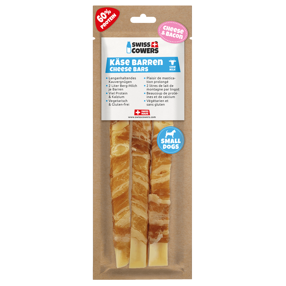 Délicieuses barres de fromage SwissCowers Bacon - 80g