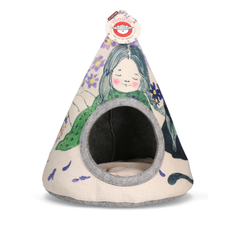 Tipi Fleur Violette Takara: l'abri idéal pour votre chat