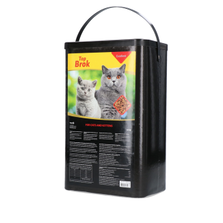 Croquettes Topbrok Excellent Chat et Chaton 10 kg - Qualité NL, Format 28x20x45 cm