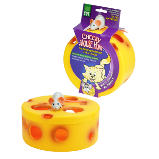Jouet pour chat VisionSmart Cheesy Mouse Hunt - Amusement assuré!