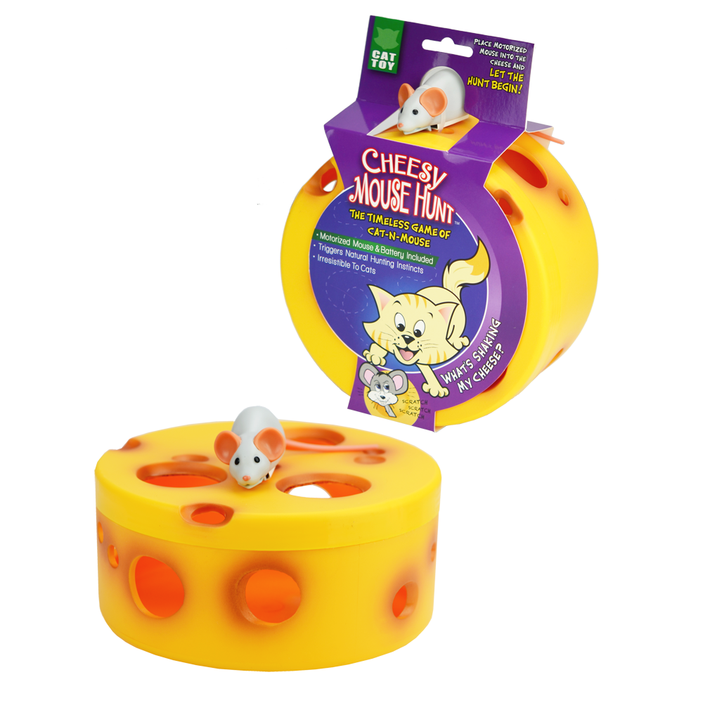 Jouet pour chat VisionSmart Cheesy Mouse Hunt - Amusement assuré!