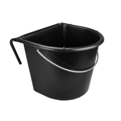 Mangeoire 15 l Vplast avec crochet et poignée Noir