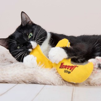 Peluche pour chat Yeowww! Chicata Banana Pelée, Made in USA