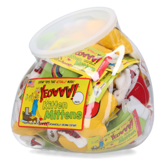 Yeowww! Pot avec 30 moufles pour chatons - Jouet de qualité supérieure