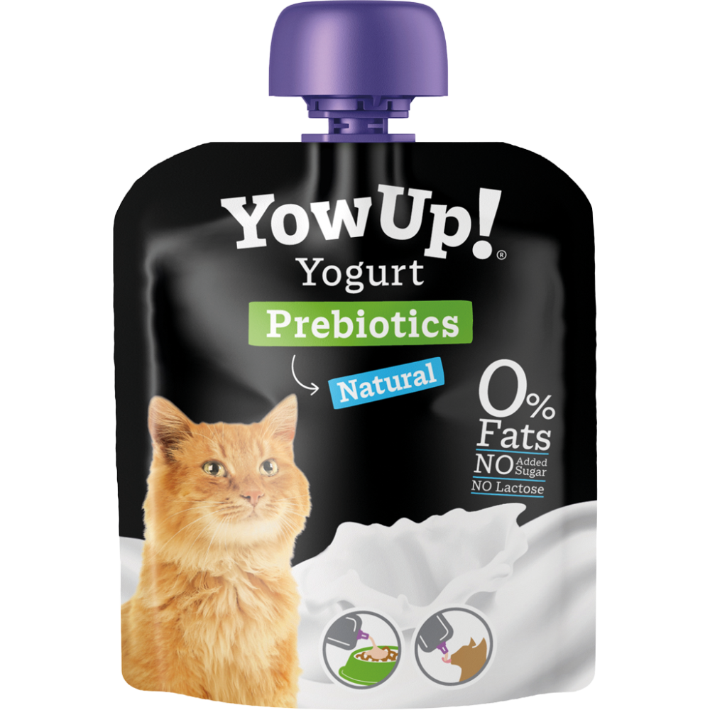 YowUp! Yaourt Chats Prébiotiques - Yaourt Sans Lactose 0% Matières Grasses