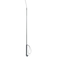 Fouet d'équitation 90cm noir avec poignée en PVC en forme de tête de cheval