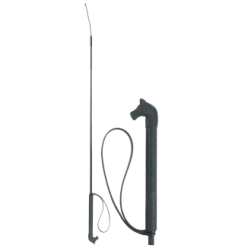 Fouet d'équitation 90cm noir avec poignée en PVC e | Professionnel