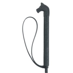 Fouet d'équitation 90cm noir avec poignée en PVC e | Professionnel