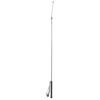 Fouet d'équitation en fibre 90cm noir | Professionnel