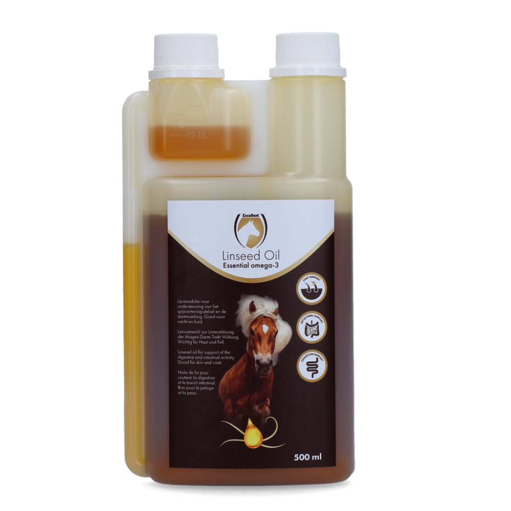 Excellent Horse Huile de Lin pour Chevaux 500 ml - Origine BE