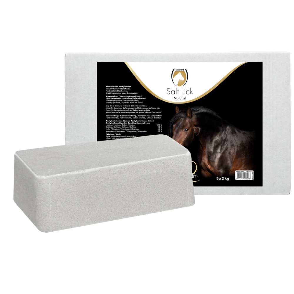 Excellent Bloc de Sel Naturel pour Chevaux 3 x 2 k | Professionnel