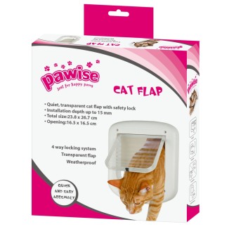 Pawise Chatière Chat - Porte Chat 4 Positions Installation Facile
