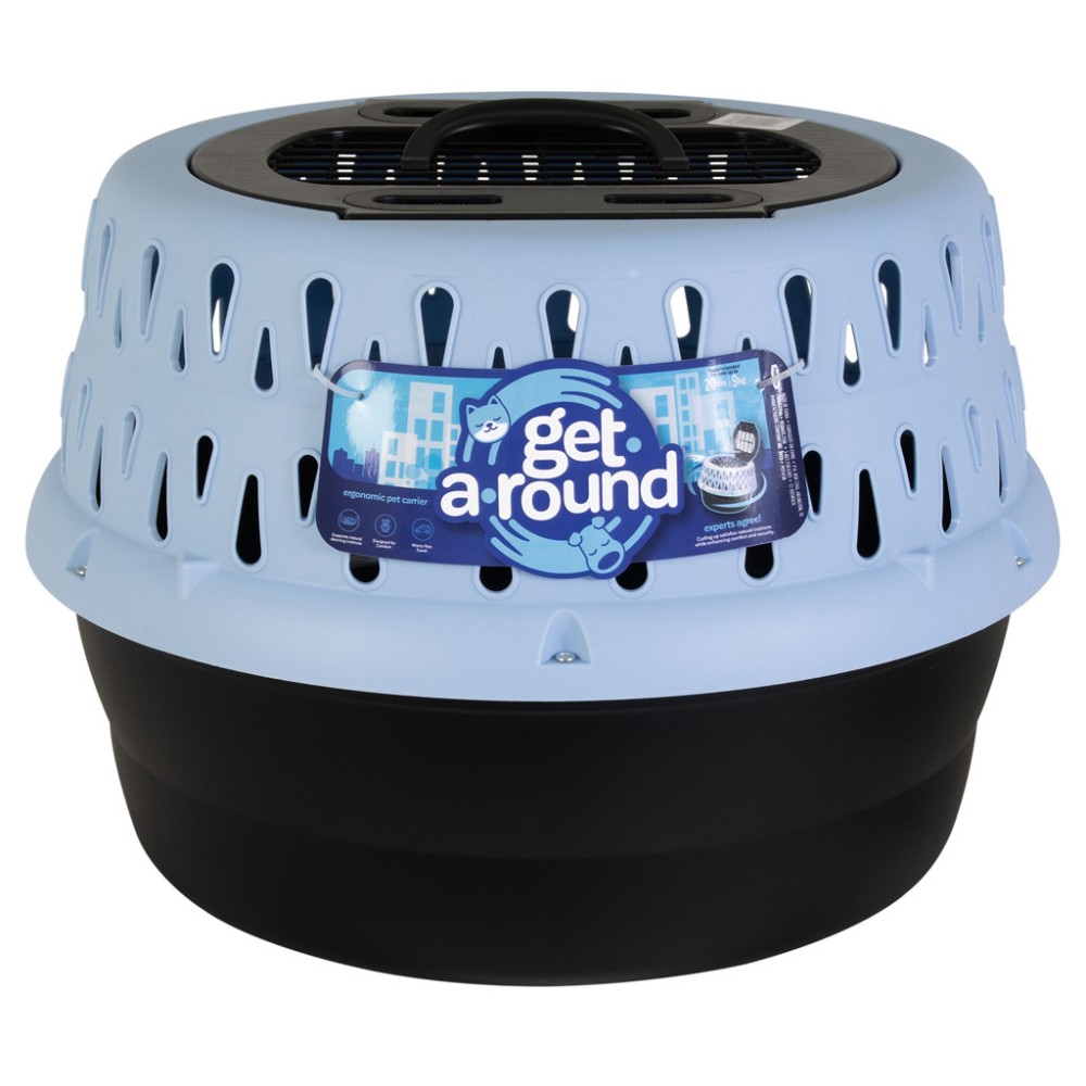 Petmate Kennel Get-A-Round Bleu pour Chats - Confort et Sécurité