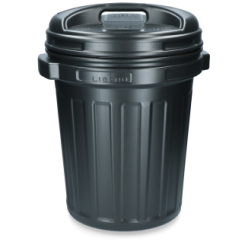Boîte de rangement noire 40L avec couvercle - Spacieuse et pratique