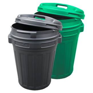 Boîte de rangement avec couvercle 70L Noir pour Cheval