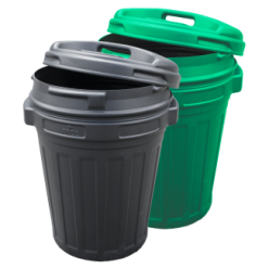 Boîte de rangement avec couvercle 70L Noir pour Cheval