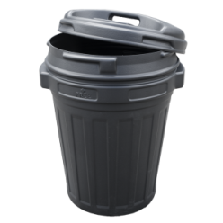 Boîte de rangement avec couvercle 70L Noir pour Cheval
