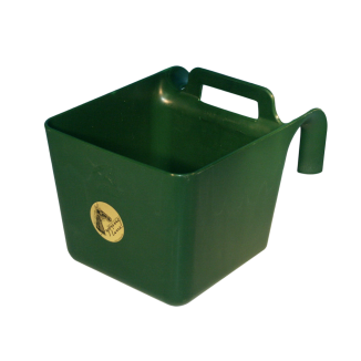 Bac d'alimentation OK Plast 11L Vert avec crochet - Pour Cheval